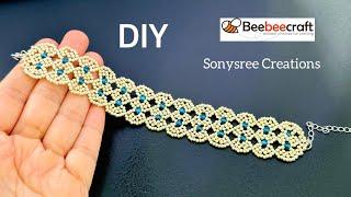 Lacy Beaded Bracelet || Beebeecraft Tutorial