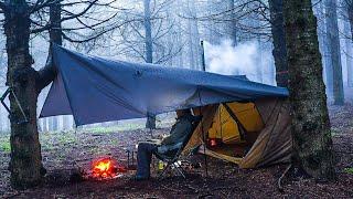 Solo Camping In Heavy Rain & Hail Storms Video Compilation