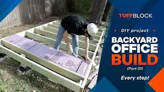 How To Build A Level Floor Foundation (for a shed or home office) using TuffBlock deck blocks