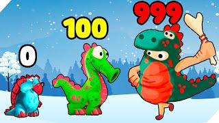 ЭВОЛЮЦИЯ ДИНОЗАВРОВ  ЗИМА НАСТУПИЛА В ИГРЕ! Dino Bash