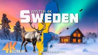 Sweden 4K UHD Winter Aerial Film • Stunning Footage, Scenic Relaxation Film with Cinematic Music