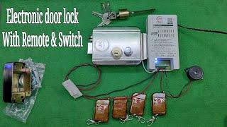 How to install Electronic Door Lock , Wireless control Door Lock , Remote Door Lock ,