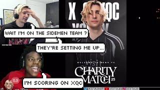 xQc Reacts to iShowSpeed Hopeful about playing in Sidemen Match After Realizing xQc is Goalie