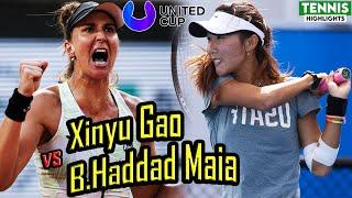 Xinyu Gao vs Beatriz Haddad Maia Highlights | United Cup 2024