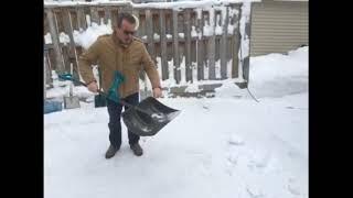 Yardworks EZ Grip Scoop Snow Shovel video review by Greg