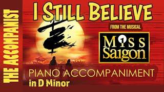 I STILL BELIEVE from MISS SAIGON (Musical) Piano Accompaniment [Karaoke Lyrics in CC]