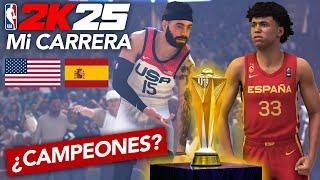 ¿CAMPEÓN del MUNDO U19? ESPAÑA vs USA - NBA 2K25 MI CARRERA #3 - AIRCRISS