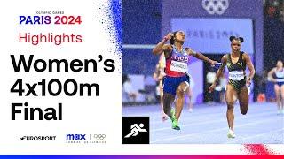 DRAMATIC FINISH!  | Women's 4x100m Final Highlights | #Paris2024 #Olympics