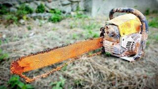 Restoration Old Rusty Gasoline ChainSaw | Restoring Petrol Chain Saw