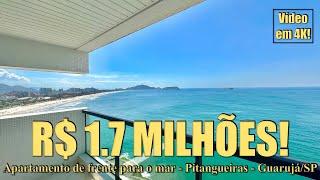 APARTAMENTO FRENTE MAR COM 3 SUÍTES - PITANGUEIRAS - GUARUJÁ/SP