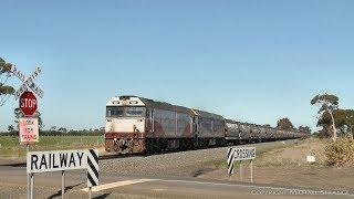 QUBE Broad Gauge Grain Train With G Class Diesel Locomotives - PoathTV Australian Railways