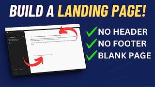 Build a Blank Landing Page Template on Twenty Twenty-Four 