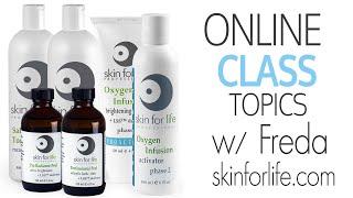 Live Online Class Training. Freda Mills, CIDESCO diplomat Talks Skincare Topics