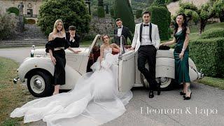 Intimate wedding in Verona at Villa Arvedi | Bride in designer dresses by Lana Marinenko and Dashali