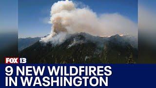 9 new wildfires in WA sparked by lightning | FOX 13 Seattle