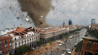 AGAIN AND AGAIN Spain is destroyed! Giant tornado destroys boats in Isla Cristina