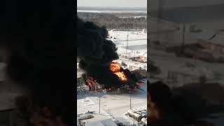 In Angarsk, Russia, Fuel Tanks Were Set on Fire