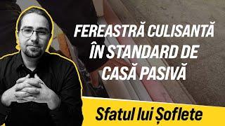 Detalii pentru o fereastră culisantă în Standard de Casă Pasivă.