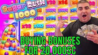 I Buy Bonuses For 20,0000SC On Sugar Rush 1000