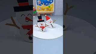 Simple Paper Folding | Make a Swinging Snowman in 20 Seconds # Paper Folding # DIY # Tutorial