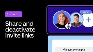 How to share and deactivate invite links in Canva Teams