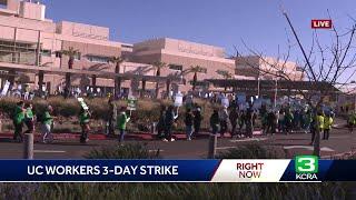 Thousands of UC Davis health workers picket at medical center