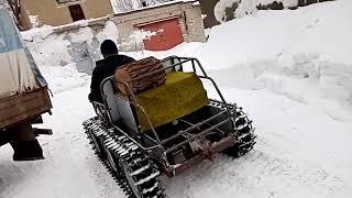 Самодельный вездеход с дизельным двигателем.