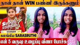 SHOCKING  Super Singer Junior 10 Sarasruthi Emotional On Not Winning Title  Gayathri | Finale