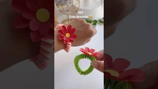 Super Easy Cute Bracelet Idea #shorts #art #diy #muktaartandcraft #youtubeshorts