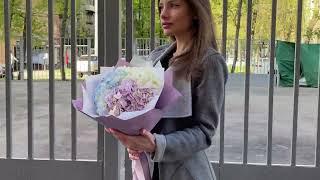 Букет из 3 гортензий микс