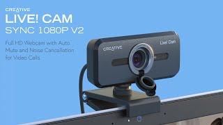 Creative Live! Cam Sync 1080p V2 - Full HD Webcam with Auto Mute and Noise Cancellation