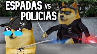 Vi UN HOMBRE CON ESPADAS vs POLICIAS , PELEA ÉPICA CON VIDEO REAL XD - Hilos con cheems