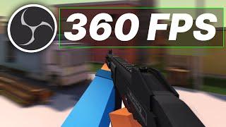 I tried recording krunker at 360 fps