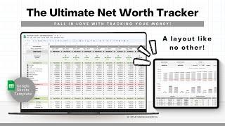 A simple way to keep track of your money! The Ultimate Net Worth Tracker - Google Sheets Spreadsheet