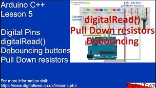 #93 Arduino C++ - Lesson 5 Reading digital pins with digitalRead()