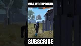 1vs4 Woodpecker  Free Fire #shorts #ytshorts #srg