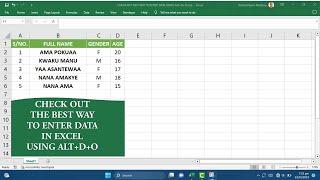 Check Out the Best Way to Enter Data in Excel | TechTricksGh