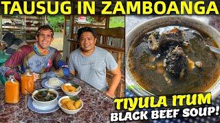 TAUSUG FILIPINO in MINDANAO made BLACK BEEF SOUP - Philippines Best Foods In Zamboanga!