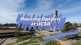 Housing Options at UCSB (before or after your UCEAP program)