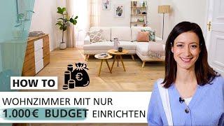 Wohnzimmer mit nur 1000 Euro Budget einrichten | How to | INTERIYEAH!