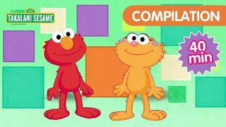 Elmo & Zoe Have Fun With Squares!  | Takalani Sesame