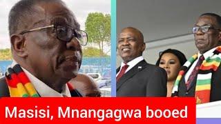 Video of Mnangagwa & Masisi being booed by Botswana crowd