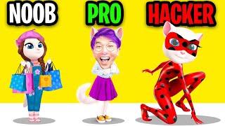 NOOB vs PRO vs HACKER In TALKING ANGELA 2! (NEW GAME! *EXPENSIVE*)