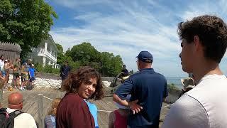 Live Cannon Fire Demonstration in Hot Weather! Fort Mackinac, MI July 2023.