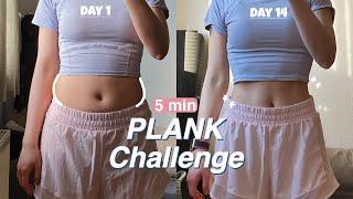 5 min PLANK to GET SMALL ABS  (14 Days Summer Challenge)