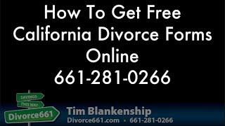 Free California Divorce Forms | California Divorce