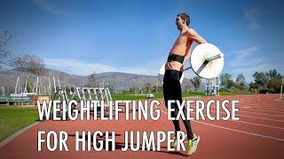 Weightlifting exercise for increase vertical jump - high jumper training.