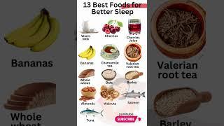 13 Best Foods for Better Sleep #shorts #viral #health