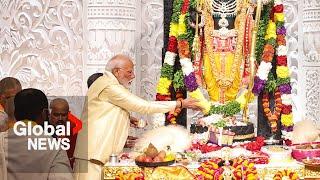 India's Modi accused of stoking religious tensions as Hindu temple opens on Mosque ruins