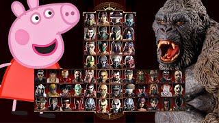 Mortal Kombat 9 - PEPPA PIG  & KONG  - Expert Tag Ladder - Gameplay @(1080p) 60ᶠᵖˢ 